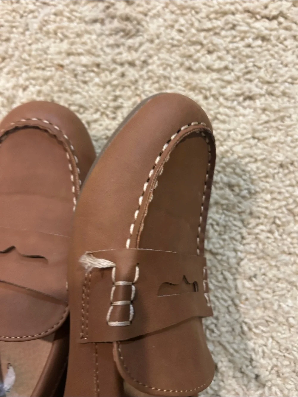 Rockport Men's Tan/Brown Leather Penny Loafers